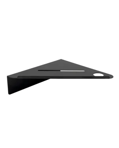 Lentynėlė vonios kampinė BASE klijuojama 210x210x67mm, matinė juoda