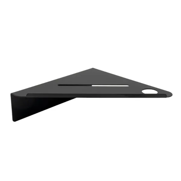 Corner shower shelf BASE self-adhesive 210x210x67mm matt black