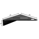 Corner shower shelf BASE self-adhesive 210x210x67mm matt black