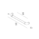 Rankenėlė CC338mm, L320mm, matinė juoda