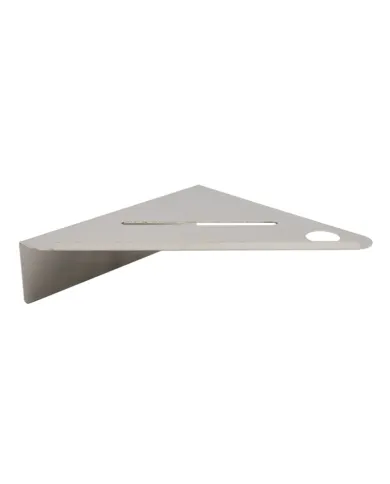 Lentynėlė vonios kampinė BASE klijuojama 210x210x67mm, nerūdijančio plieno spalva