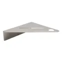 Corner shower shelf BASE self-adhesive 210x210x67mm brushed stainless steel
