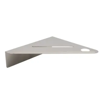 Corner shower shelf BASE self-adhesive 210x210x67mm brushed stainless steel