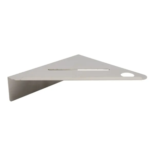 Lentynėlė vonios kampinė BASE klijuojama 210x210x67mm, nerūdijančio plieno spalva