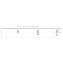 Handle GROOVE CC3x352mm L1200mm matt black