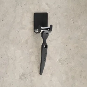 Razor holder BASE self-adhesive 57x45x25mm matt black