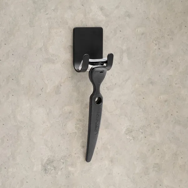 Razor holder BASE self-adhesive 57x45x25mm matt black