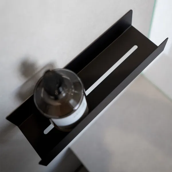 Shower shelf BASE self-adhesive 300x60x85mm matt black