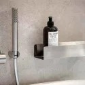 Shower shelf BASE self-adhesive 300x60x85mm brushed stainless steel