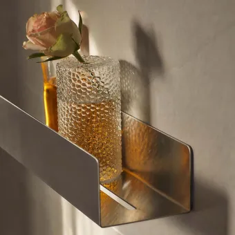 Shower shelf BASE self-adhesive 300x60x85mm brushed stainless steel