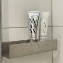 Shower shelf BASE self-adhesive 300x60x85mm brushed stainless steel