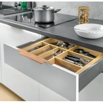 Rankenėlė LIND, profilinė, prisukama, L296mm, šlifuotas auksas