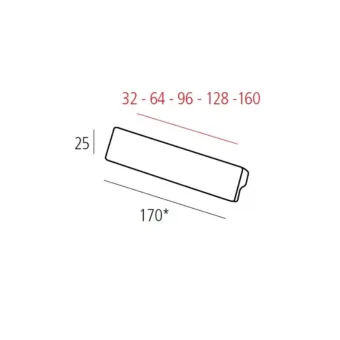 Handle CC160mm L170mm stainless steel