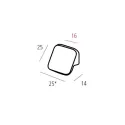Handle CC16mm L25mm stainless steel