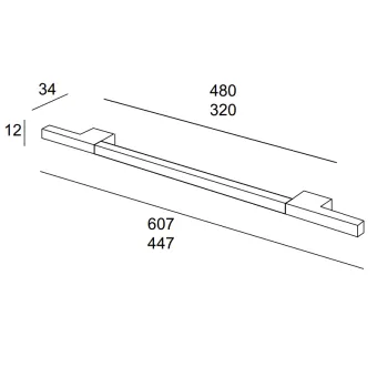 Handle CC320mm L447mm matt black 