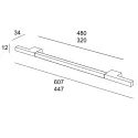 Handle CC480mm L607mm matt black 