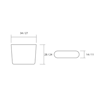 Rankenėlė vieno taško 34x14mm, MINI juoda