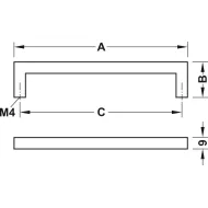 Rankenėlė 448/457 chromas HAFELE