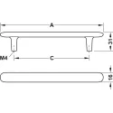 Rankenėlė H2135 CC96mm, L141mm, šlifuota auksas