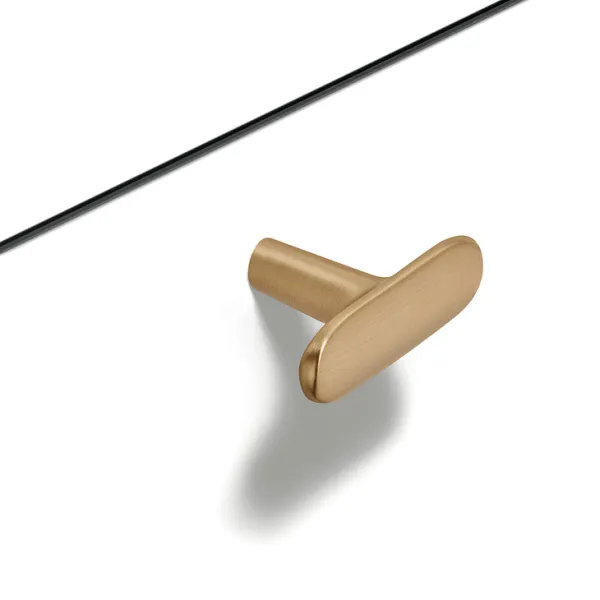 Rankenėlė vieno taško H2140 L46mm, W16mm, H31mm, šlifuotas auksas