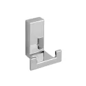 Hook, double 52x43x31mm chrome