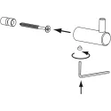 Pakabėlė Ø14mm, L40mm, matinė juoda