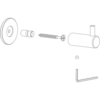 Pakabėlė vienguba Ø16mm, 30x40mm, šlifuotas bronza