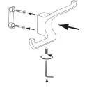 Hook, double 63x108x37mm chrome