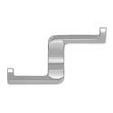 Hook, double 63x108x37mm chrome