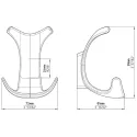 Pakabėlė dviguba CC24mm, L91mm, sendinta bronza
