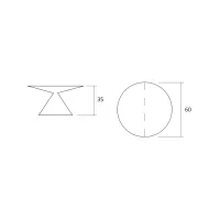 Pakabėlė - rankenėlė D60 DIABOLO balta