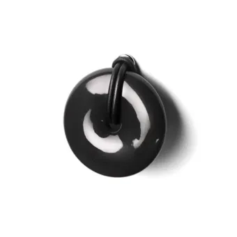 Handle porcelain 100x22mm black 
