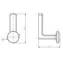 Pakabėlė ARCO 62,5x45mm, šlifuotas auksas