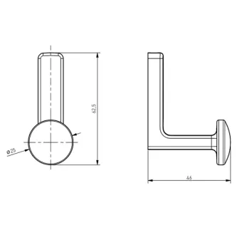 Furniture Hanger ARCO, black matt