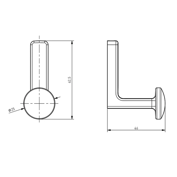 Pakabėlė ARCO 62,5x45 mat.juoda G