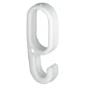 Pakabėlė ovaliam vamzdžiui 30x15mm, balta
