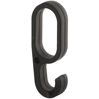 Pakabėlė ovaliam vamzdžiui 30x15mm, juoda