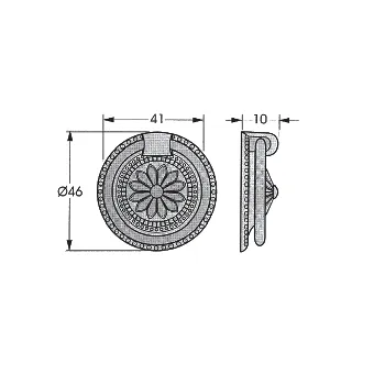 Rankenėlė CC64mm, L92mm, retro bronza