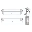 Rankenėlė CC320mm, L340mm, bronza lakuota