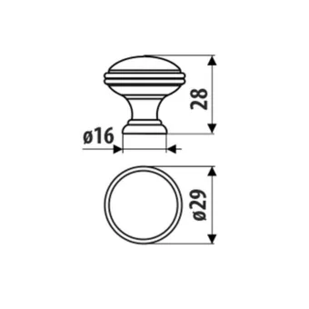 Knob Ø29mm black