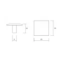 Handle 29x29mm black 