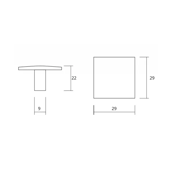Rankenėlė 29x29mm, juoda
