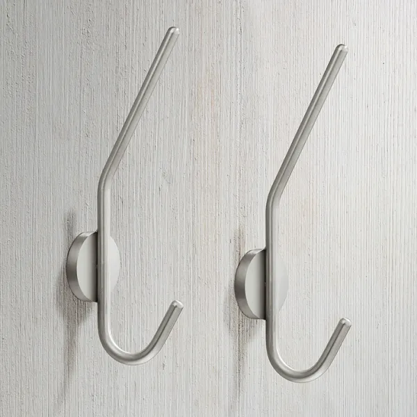 Wardrobe hook, stainless steel, height 105mm