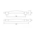 Rankenėlė CC128mm, L163mm, juoda