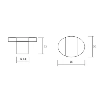 Handle CC35mm bronze 