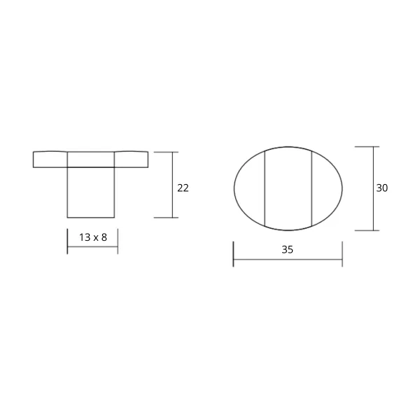 Handle CC35mm bronze 