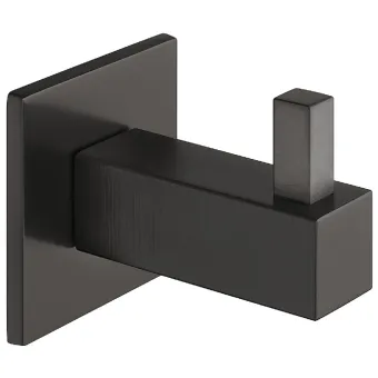 Wardrobe hook, Stainless steel, straight-edged rose