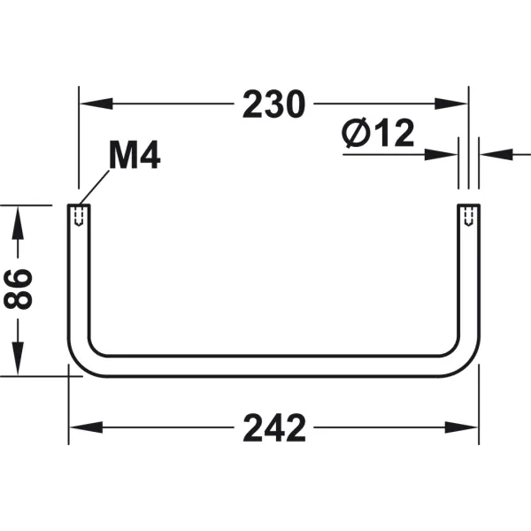 Kabykla U mat.nikelis 12/242x86mm