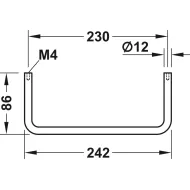 Kabykla U mat.nikelis 12/242x86mm