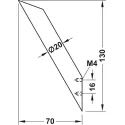 Pakabėlė H130mm, nerūdijančio plieno spalva